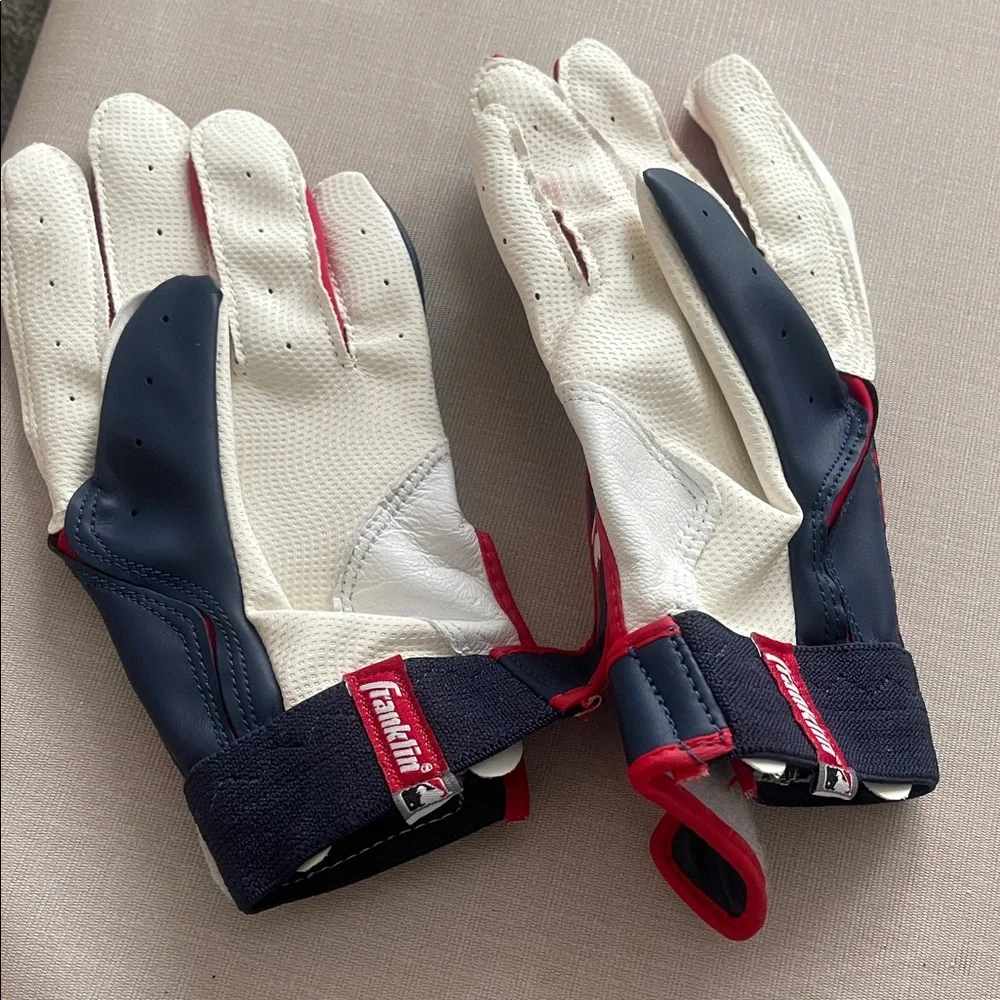 Franklin Kids' Red and Blue Batting Gloves